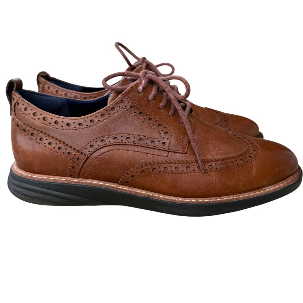 Cole Haan Grand Shadowlite Wingtip Oxfords Brown Leather Lace Up Men’s - Size 8 - Picture 5 of 8
